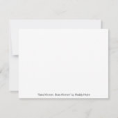 Vrouw Bass Player Kaart (Achterkant)