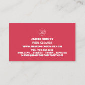 Vrouw Bather Portret, zwembad reiniger Visitekaartje (Achterkant)