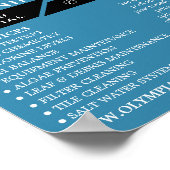 Vrouw Bather, Schoonmaken van zwembad Adverteren Poster (Hoek)