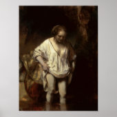 Vrouw Bathing in een Stream, 1654 Poster (Voorkant)