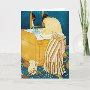 Vrouw Bathing, Mary Cassatt Kaart