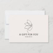 Vrouw Beauty Lijn Kunst Beige Cadeaubon (Voorkant)