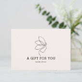 Vrouw Beauty Lijn Kunst Beige Cadeaubon (Staand voorkant)