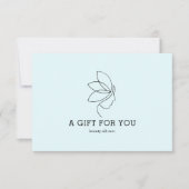 Vrouw Beauty Lijn Kunst Blauwe Cadeau Certificaat (Voorkant)