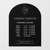 Vrouw Beauty Lijn Kunst Openingstijden Raamsticker (Vel)
