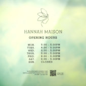 Vrouw Beauty Lijn Kunst QR-CODE, Bedrijf  Raamsticker (Vel 3)