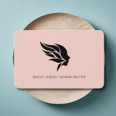 Vrouw Beauty Logo, Modern, Salon, Roze Visitekaartje