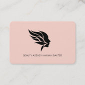 Vrouw Beauty Logo, Modern, Salon, Roze Visitekaartje (Voorkant)