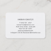 Vrouw Beauty Logo, Modern, Salon, Roze Visitekaartje (Achterkant)