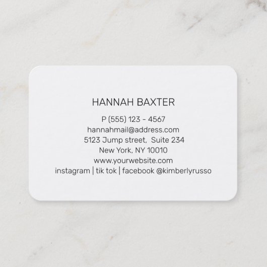 Vrouw Beauty Logo, Modern, Salon, Roze Visitekaartje (Achterkant)