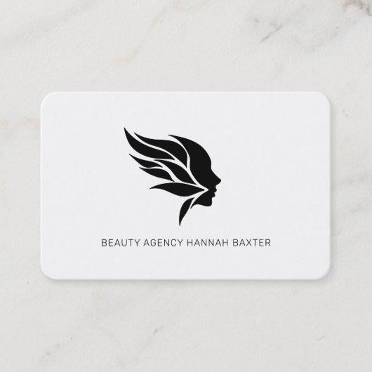 Vrouw Beauty Logo, Modern, Salon, Visitekaartje (Voorkant)