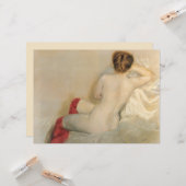 Vrouw Beauty met Rode Kousen Kaart (Voorkant / Achterkant in situ)