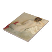 Vrouw Beauty met Rode Kousen Tegeltje (Zijkant)