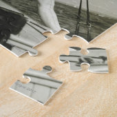 Vrouw Bedrijf dat op jacht rijdt Legpuzzel (Zijkant)