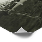 Vrouw Bedrijf dat op jacht rijdt Poster (Hoek)