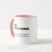 Vrouw Bedrijfseigenaar Funny Ondernemer Vrouw Mok (Voorkant links)