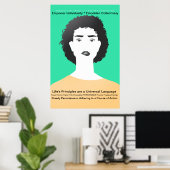 Vrouw: Beginselen van het leven — doorzettingsverm Poster (Thuiskantoor)