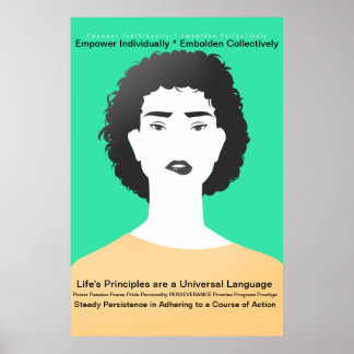 Vrouw: Beginselen van het leven — doorzettingsverm Poster