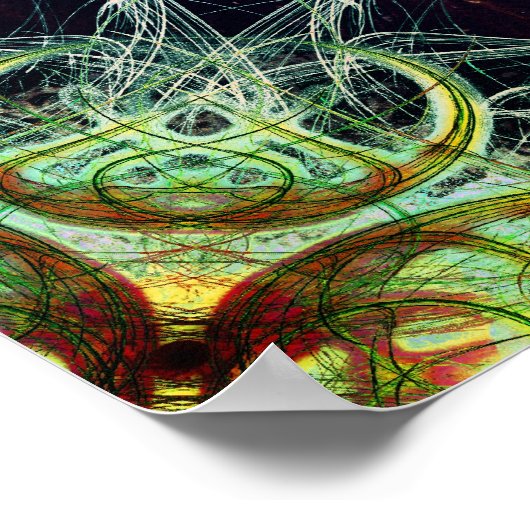 Vrouw Belly Dancer met ster Poster (Hoek)