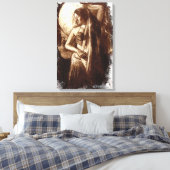 Vrouw Belly Dancer met Veil Canvas Afdruk (Insitu (Slaapkamer))