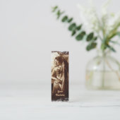 Vrouw Belly Dancer met Veil Mini Visitekaartje (Staand voorkant)