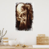 Vrouw Belly Dancer met Veil Poster (Keuken)