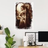 Vrouw Belly Dancer met Veil Poster (Thuiskantoor)