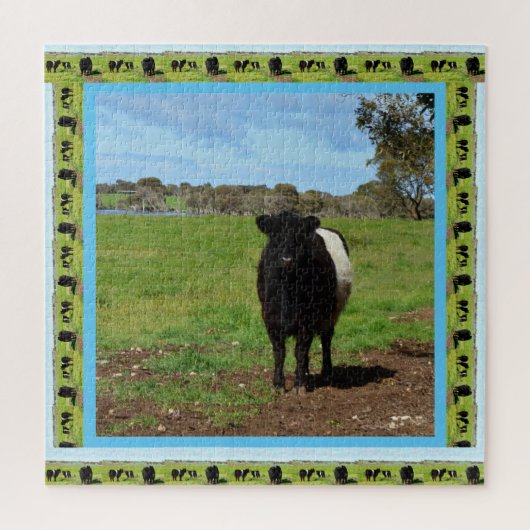 Vrouw Belted Galloway Koe Legpuzzel (Verticaal)