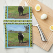 Vrouw Belted Galloway Koe Theedoek (Quarter Fold)
