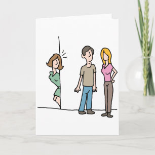 Vrouw bespioneert vriendje kaart
