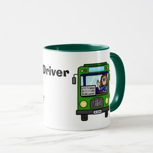 Vrouw Beste buschauffeur Mok (Voorkant rechts)