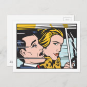 Vrouw bestuurder briefkaart (Voorkant / Achterkant)