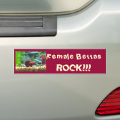 Vrouw Bettas Rock! Bumpersticker (Op auto)
