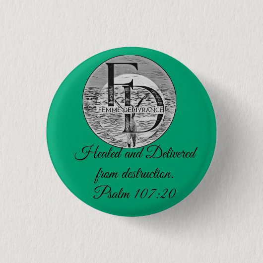 Vrouw Bevrijdingsknoop Ronde Button 3,2 Cm (Voorkant)