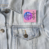 Vrouw Bevrijdingsknoop Vierkante Button 5,1 Cm (In situ)