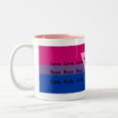VROUW BI FLAG PINK TRIANGLE TWEEKLEURIGE KOFFIEMOK (Links)