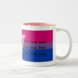 VROUW BI FLAG PINK TRIANGLE TWEEKLEURIGE KOFFIEMOK