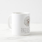 Vrouw Bichon Frise Keepomwille Koffiemok (Voorkant links)
