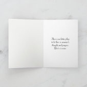 Vrouw bidt om aan je te denken kaart (Binnen)