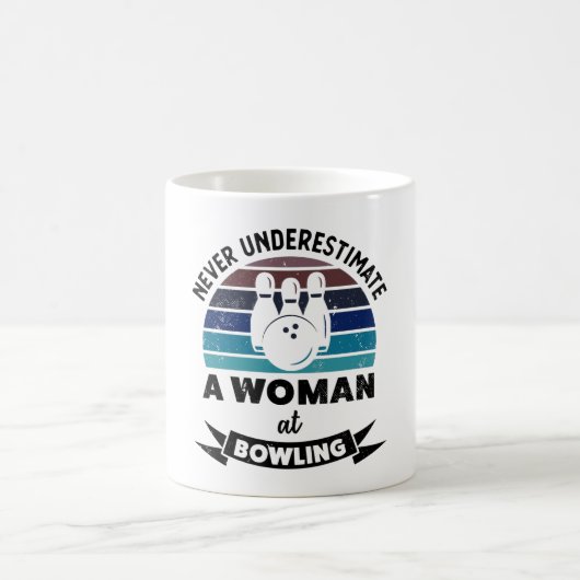 Vrouw bij Bowling Funny Bowl Gift Moms Koffiemok (Center)