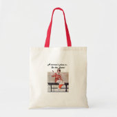 Vrouw bij de links tote bag (Voorkant)
