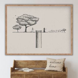 Vrouw bij de Put!, Johannes 4:4-26, Jezus Kunst, J Poster