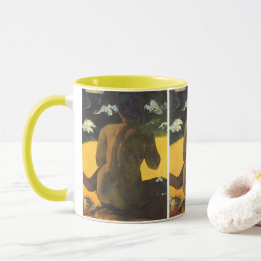 Vrouw bij de zee van Paul Gauguin Mok (Met donut)