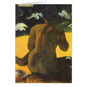 Vrouw bij de zee van Paul Gauguin, Vintage Fine Ar