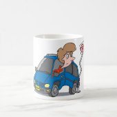 Vrouw bij een ongeval koffiemok (Center)