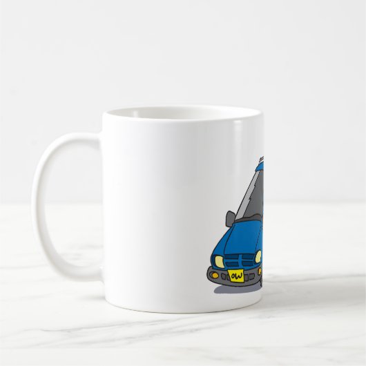 Vrouw bij een ongeval koffiemok (Links)