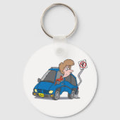 Vrouw bij een ongeval sleutelhanger (Achterkant)