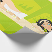 Vrouw bij een spa-wrapppapier cadeaupapier