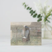 Vrouw bij een waslijn van Anton Mauve Briefkaart (Staand voorkant)