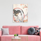 Vrouw bij haar Mirror, gepubliceerd onder c.1830 Canvas Afdruk (Insitu (Woonkamer))